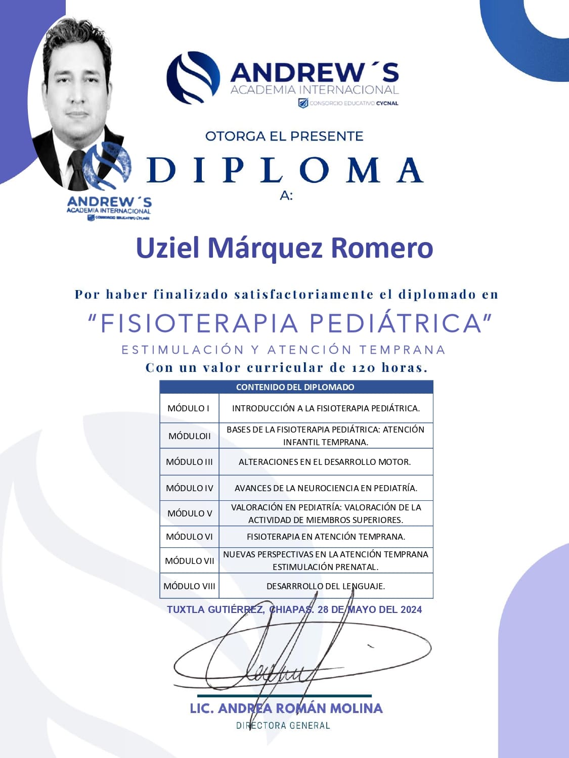 Uziel Márquez Romero ANDREWS